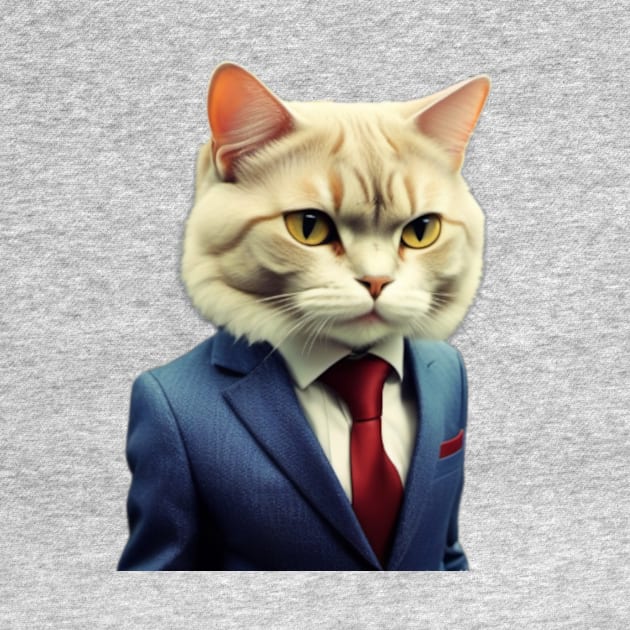 A Cat Wearing a Business Suit by Skipton Studioz Vic